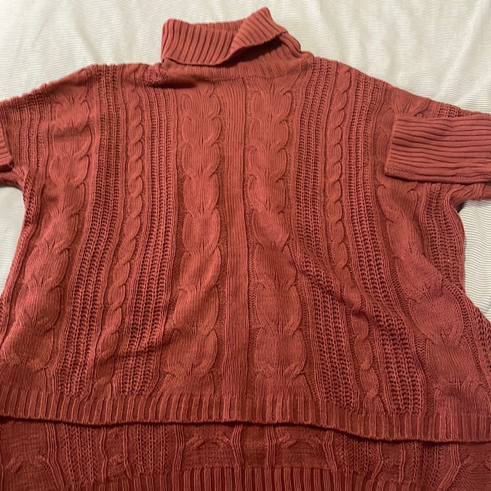 Davi And Dani Can Oversized Knit Turtleneck Mauve… - image 1